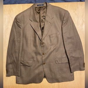 Jean Paul Germain Sport Coat Vintage 100% Wool Brown 3 Button Blazer 44S